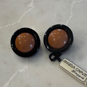 Brown and Black Earrings